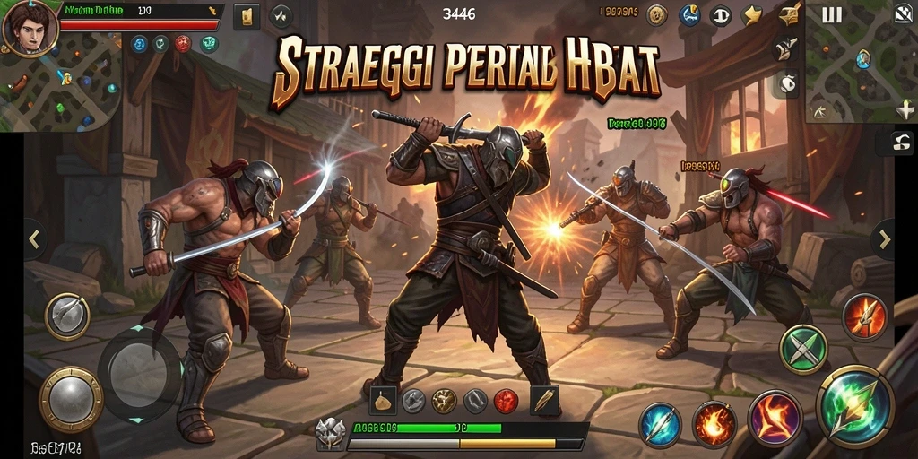Tampilan gameplay menegangkan dengan strategi pertempuran di 3446.