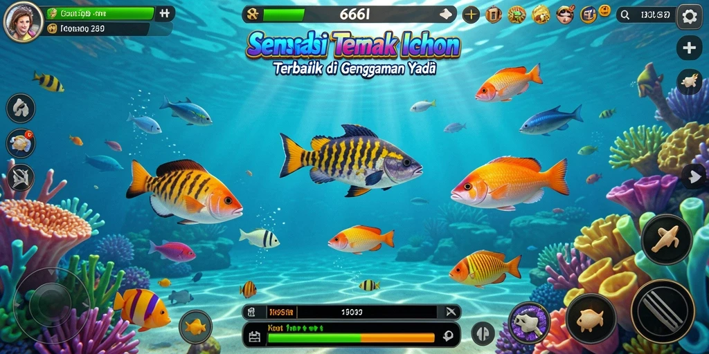 Gameplay seru Tembak Ikan di 666I dengan grafis menawan.
