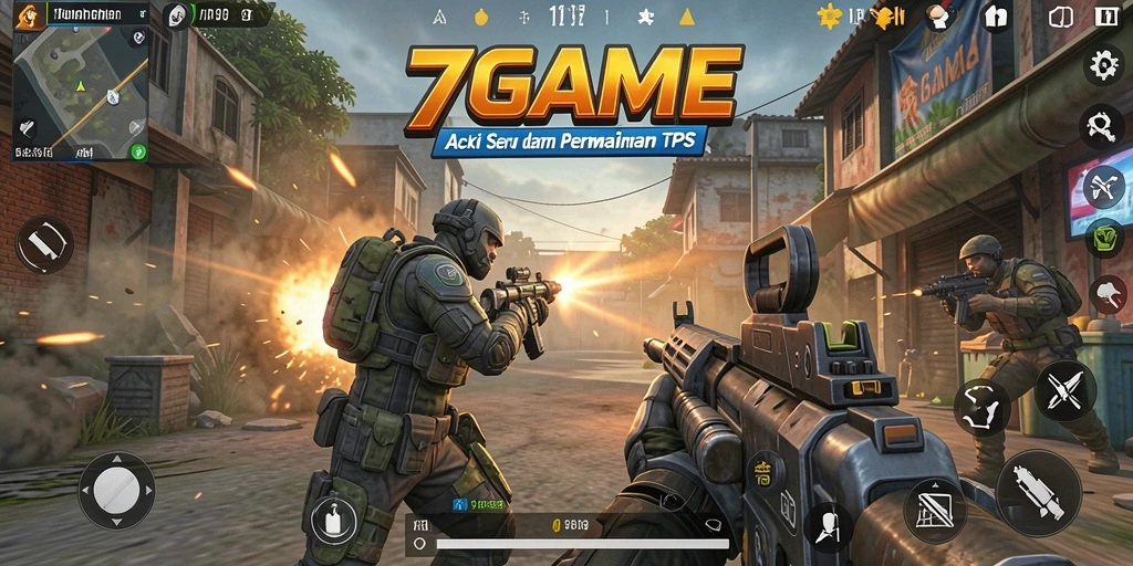 Screenshot gameplay TPS dengan aksi menembak yang seru.