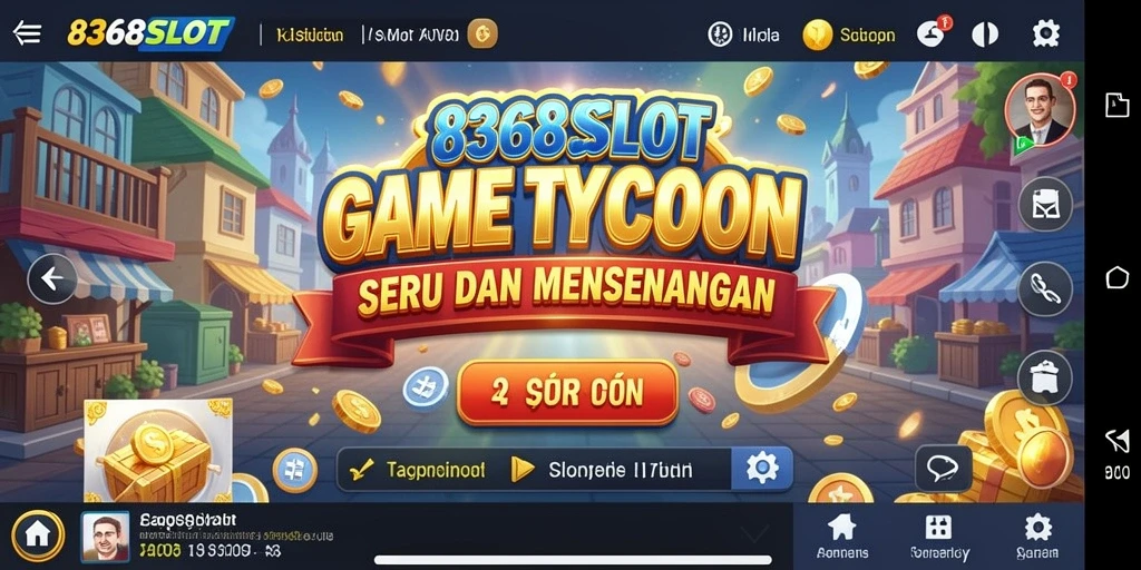 Screenshot gameplay 8368SLOT yang menampilkan keseruan dalam mengelola bisnis.