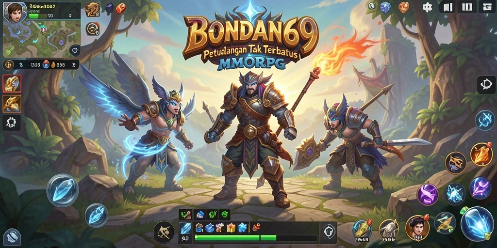 Tampilan screenshot BONDAN69 menampilkan pemain sedang bertarung dalam dungeon.