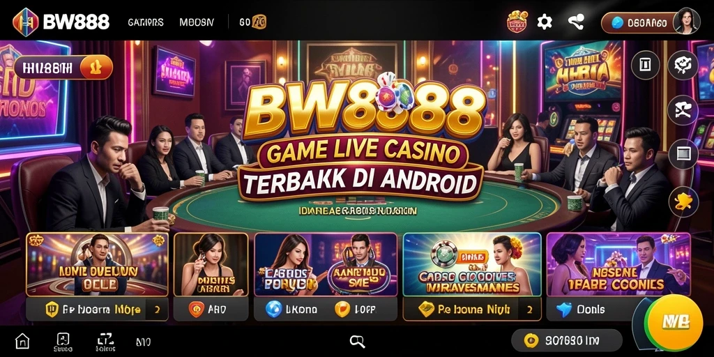 Tampilan gameplay BW888 yang mendebarkan dalam suasana Live Casino.