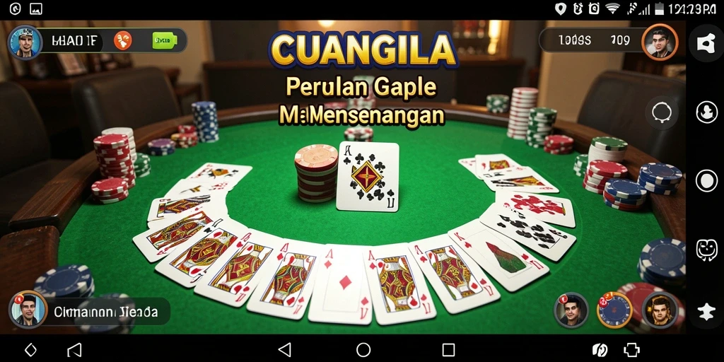 Tampilan permainan Gaple yang mengasyikkan di CUANGILA.