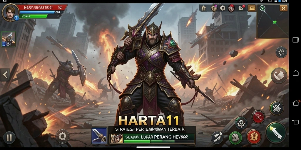 Gameplay menegangkan dalam pertempuran strategi HARTA11.