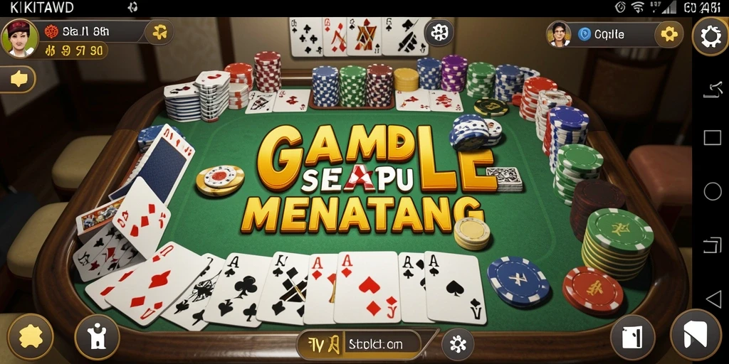 Tampilan permainan Gaple yang seru dan interaktif di KITAWD.