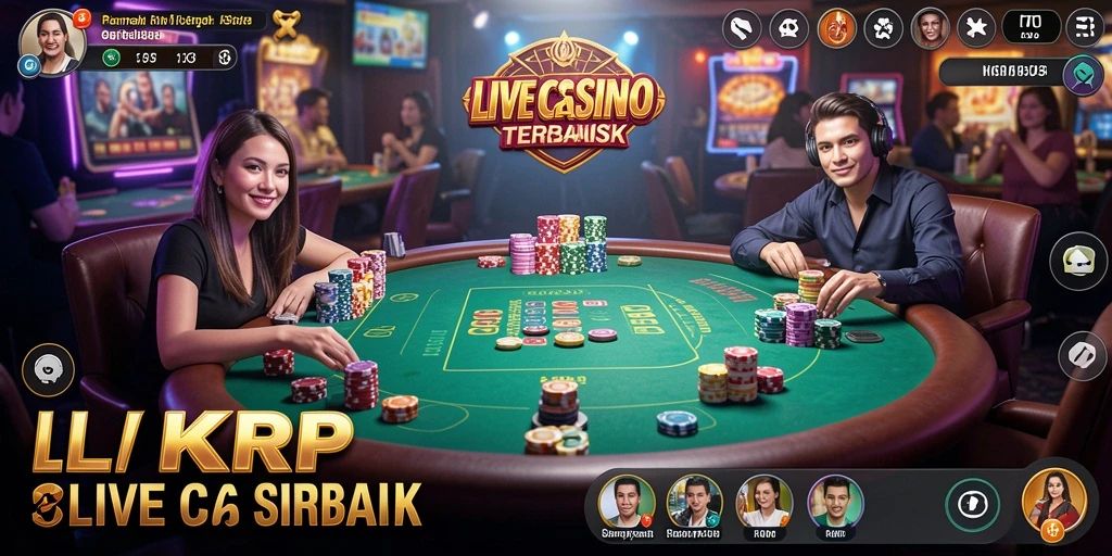 Screenshot tampilan gameplay KKRP dalam suasana Live Casino.