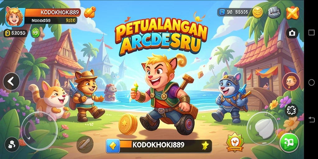 Tampilan gameplay seru dari KODOKHOKI889 dengan banyak aksi.