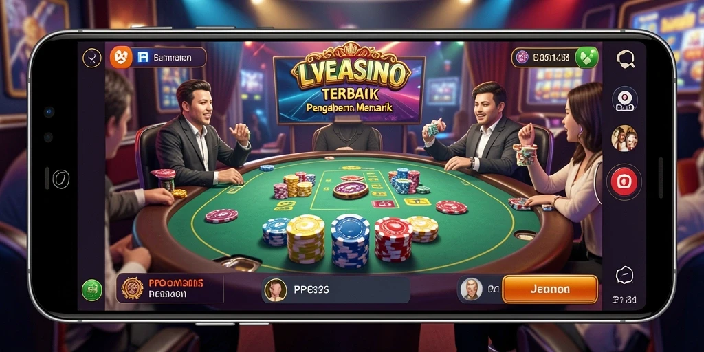Screenshot gameplay PP123 yang menunjukkan suasana Live Casino yang seru.