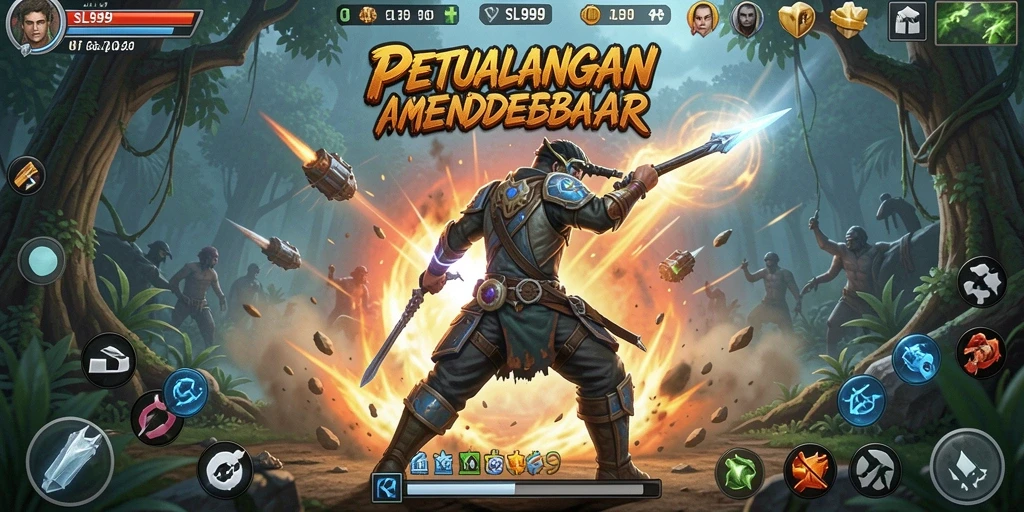 Tangkapan layar gameplay SL999 yang mendebarkan dan penuh aksi.