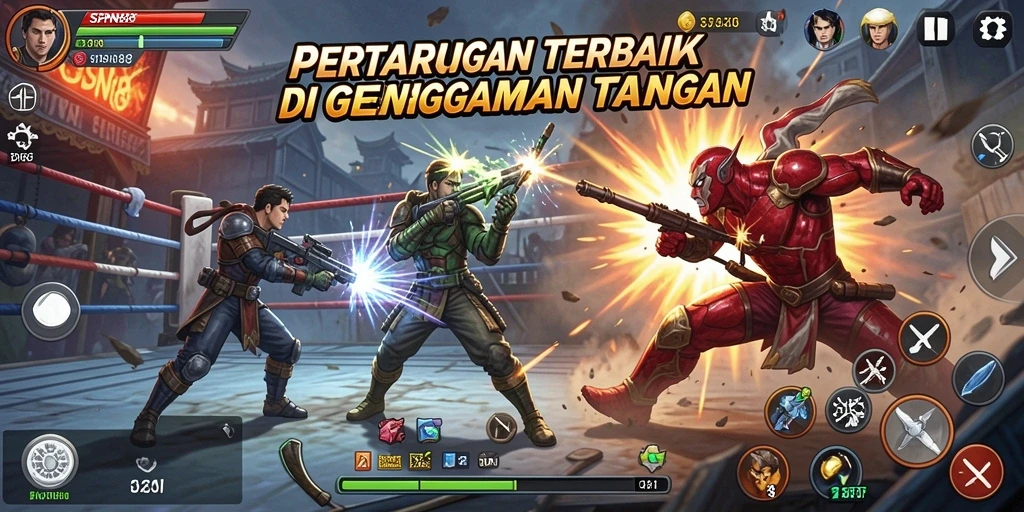 Tangkapan layar SPN88 menampilkan aksi pertarungan yang seru dan mendebarkan.