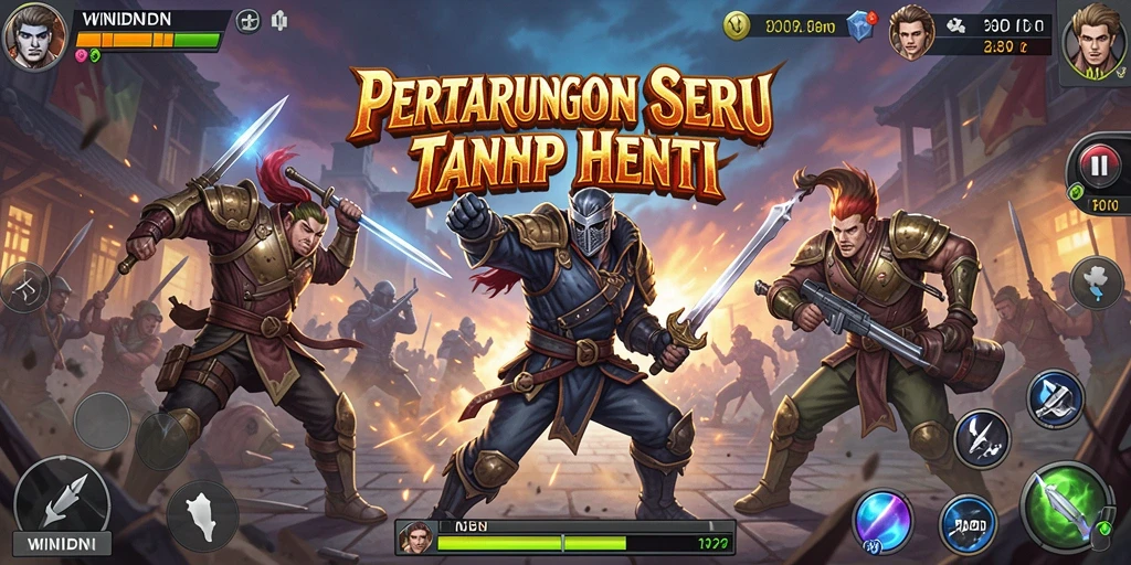 Tampilan aksi mendebarkan dari gameplay WINIDN.
